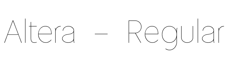 Altera - Regular  Free Fonts Download