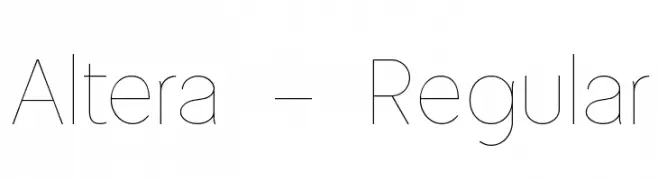 Altera - Regular  नि: शुल्क फ़ॉन्ट्स डाउनलोड