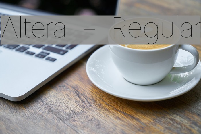 Altera - Regular Font examples