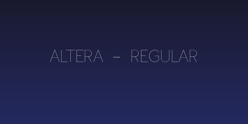 Altera - Regular Social Header