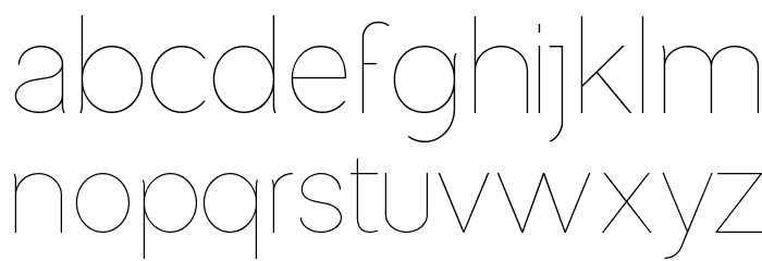 Altera - Regular Font LOWERCASE