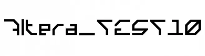 Altera_TEST10  Free Fonts Download