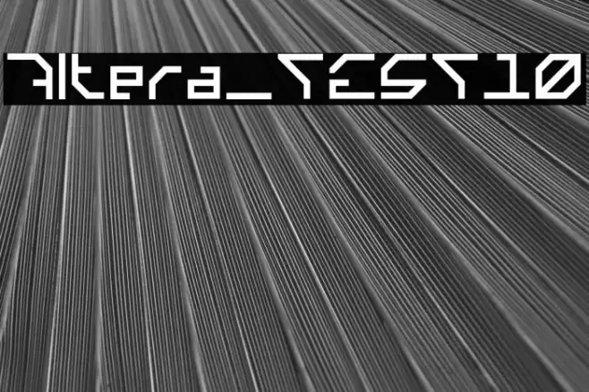 Altera_TEST10 Font examples