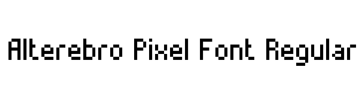 Alterebro Pixel Font Regular Fonte