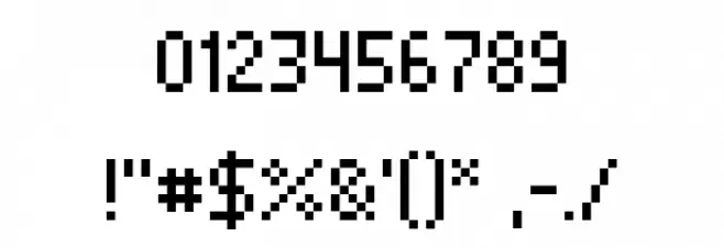 Alterebro Pixel Font Regular Font OTHER CHARS