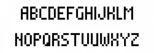 Alterebro Pixel Font Regular Шрифта ВЕРХНИЙ