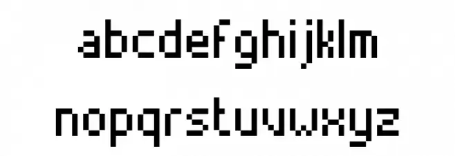 Alterebro Pixel Font Regular फ़ॉन्ट लोअरकेस