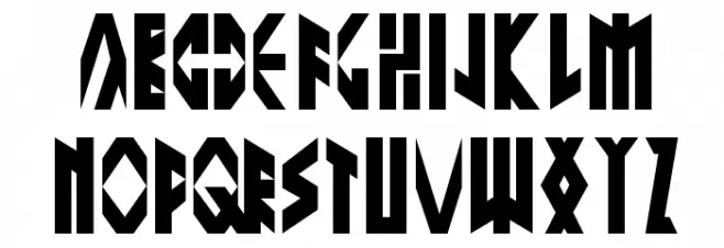 Altering The Future フォント 大文字