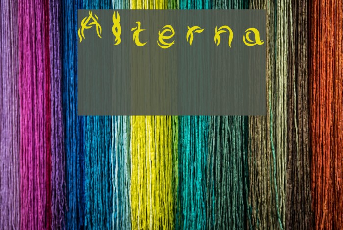 Alterna Font examples