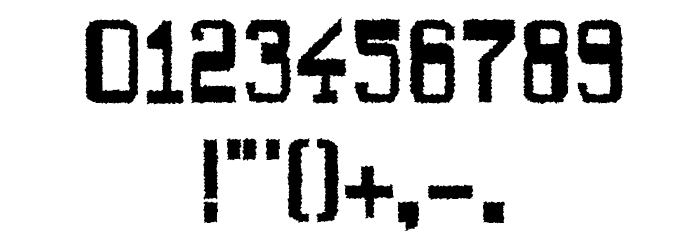 Alternate Font OTHER CHARS