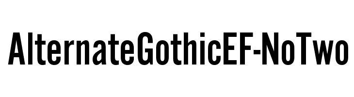 Alternate Gothic No2 Font Free Download