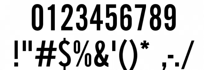 AlternateGothicEF-NoTwo Font OTHER CHARS