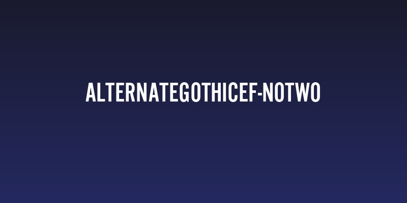 AlternateGothicEF-NoTwo Social Header