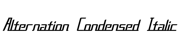 Alternation Condensed Italic Font