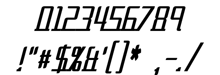 Alternation Condensed Italic Font OTHER CHARS