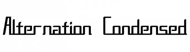 Alternation Condensed  Frei Schriftart Herunterladen