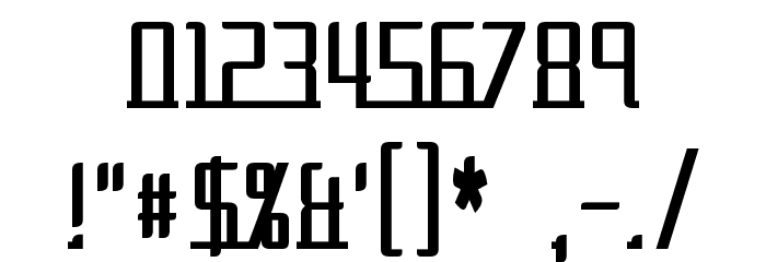 Alternation Condensed Font OTHER CHARS