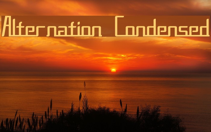 Alternation Condensed Font examples