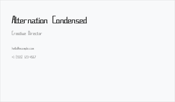 Alternation Condensed Business Card