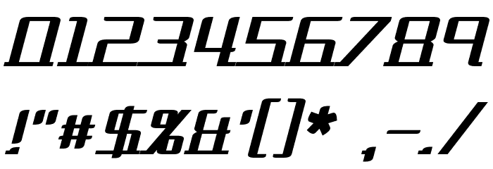 Alternation Italic Font OTHER CHARS