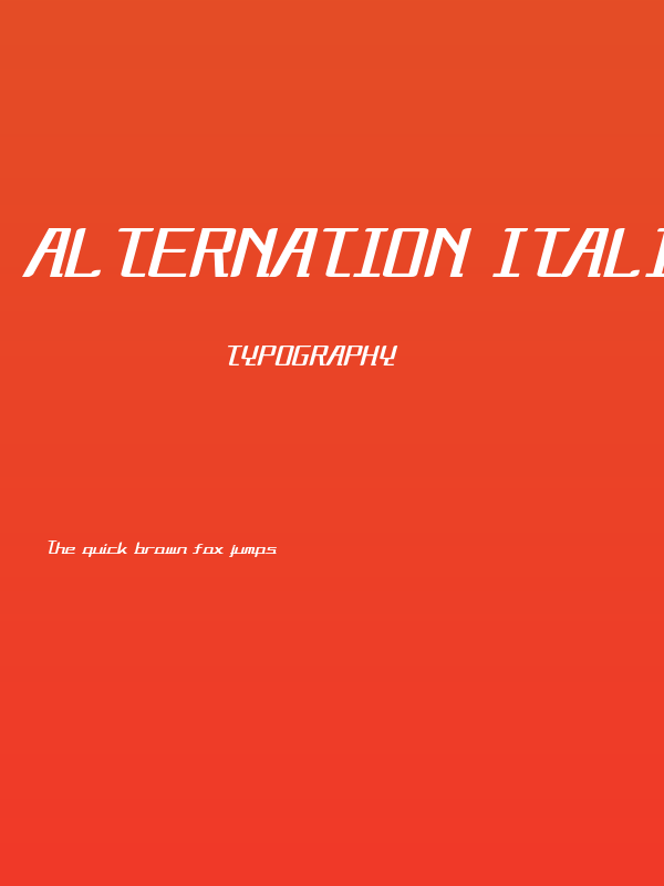 Alternation Italic Poster