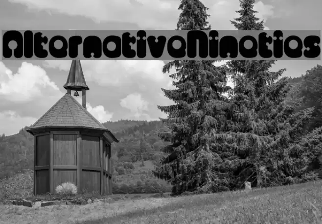 AlternativeNineties Font examples