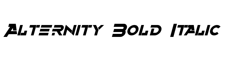 Alternity Bold Italic Font