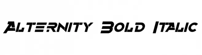 Alternity Bold Italic  免费字体下载