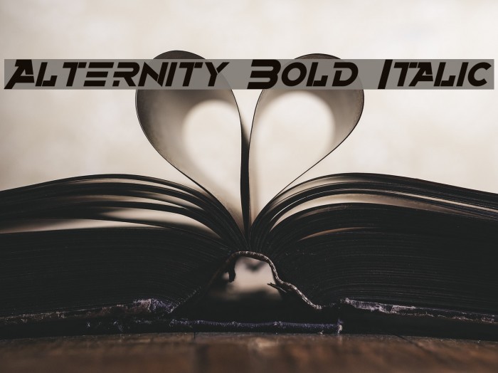 Alternity Bold Italic Font examples