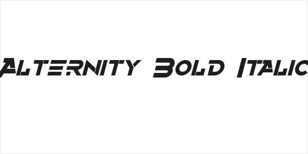 Alternity Bold Italic Logo