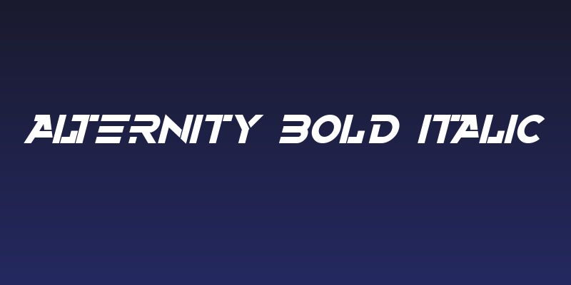 Alternity Bold Italic Social Header