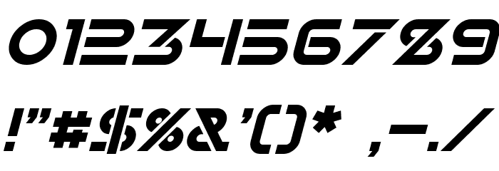 Alternity Italic Font OTHER CHARS