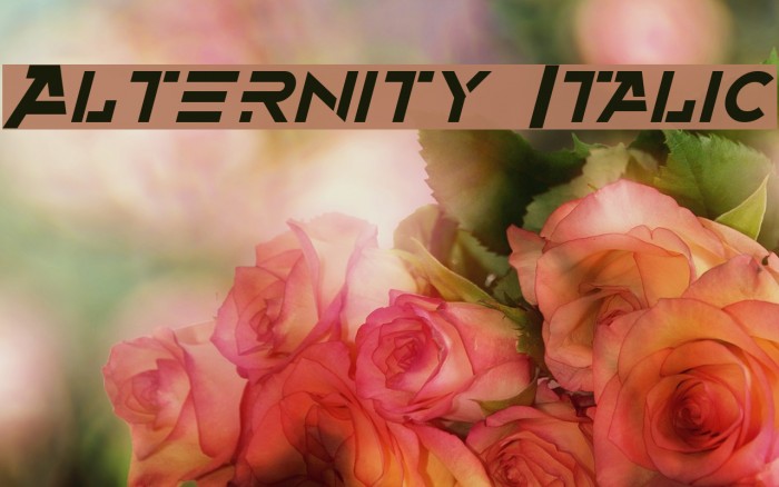 Alternity Italic Font examples
