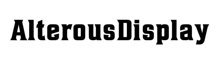 AlterousDisplay  Frei Schriftart Herunterladen