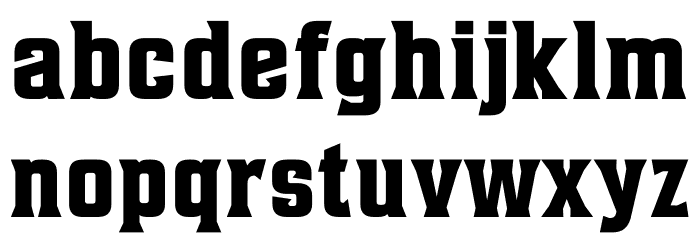 AlterousDisplay Font LOWERCASE