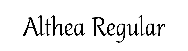 Althea Regular  font caratteri gratis