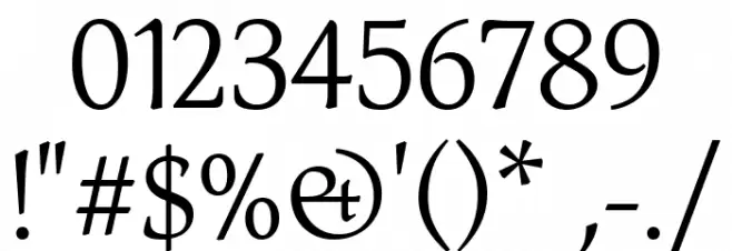 Althea Regular Font OTHER CHARS