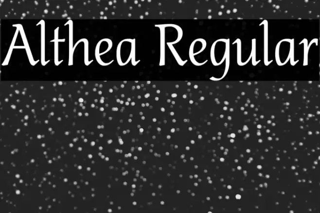 Althea Regular Font examples