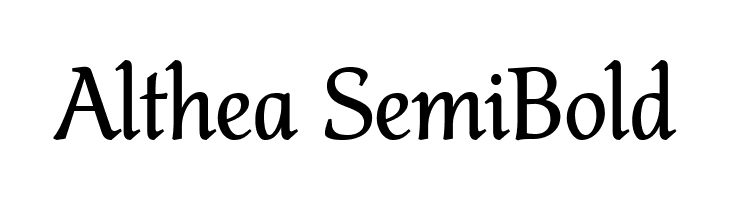 Althea SemiBold  Free Fonts Download