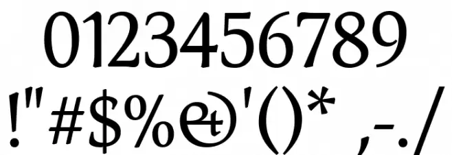 Althea SemiBold Font OTHER CHARS