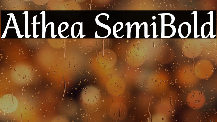 Althea SemiBold Example 2