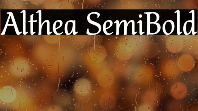 Althea SemiBold Example 2