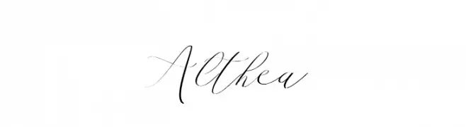 Althea  フリーフォントのダウンロード