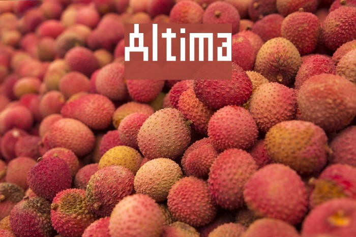 Altima Font examples