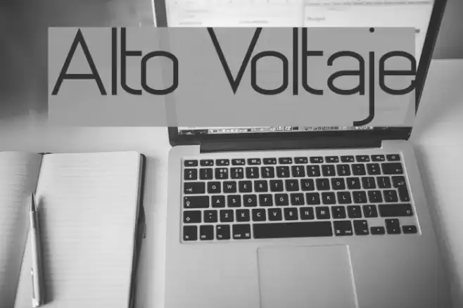 Alto Voltaje Font examples