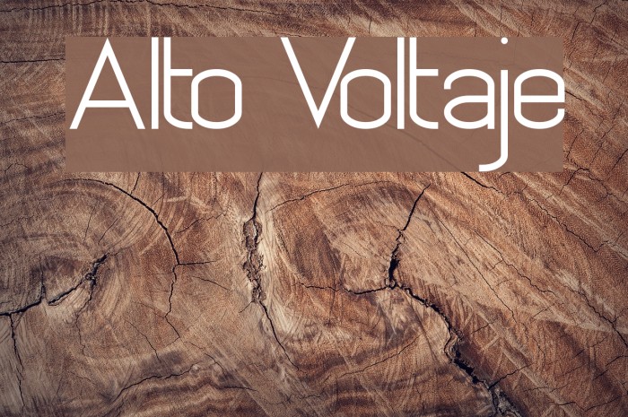 Alto Voltaje Font examples