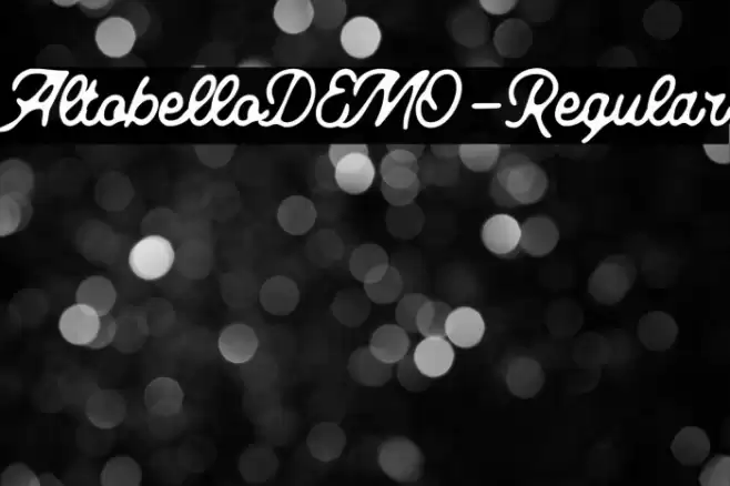 AltobelloDEMO-Regular Font examples