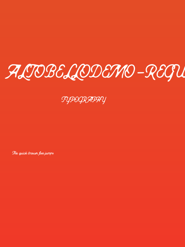 AltobelloDEMO-Regular Poster