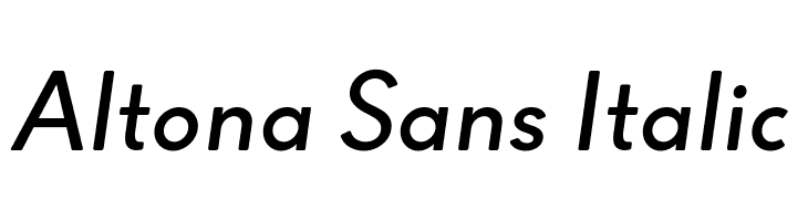 Altona Sans Italic  नि: शुल्क फ़ॉन्ट्स डाउनलोड