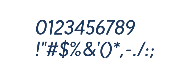 Altona Sans Italic Other Characters